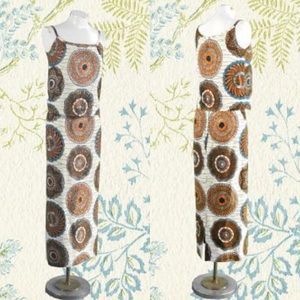 1960s glittery hand printed dress set